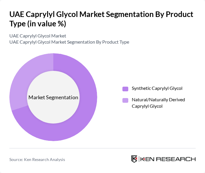 UAE Caprylyl Glycol Market segmentation by Product Type. UAE Caprylyl Glycol Market segmentation by Product Type.