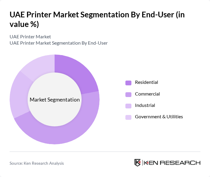 UAE Printer Market segmentation by End-User.
