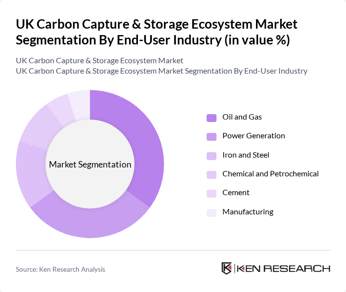 UK Carbon Capture & Storage Ecosystem Market segmentation by End-User Industry.